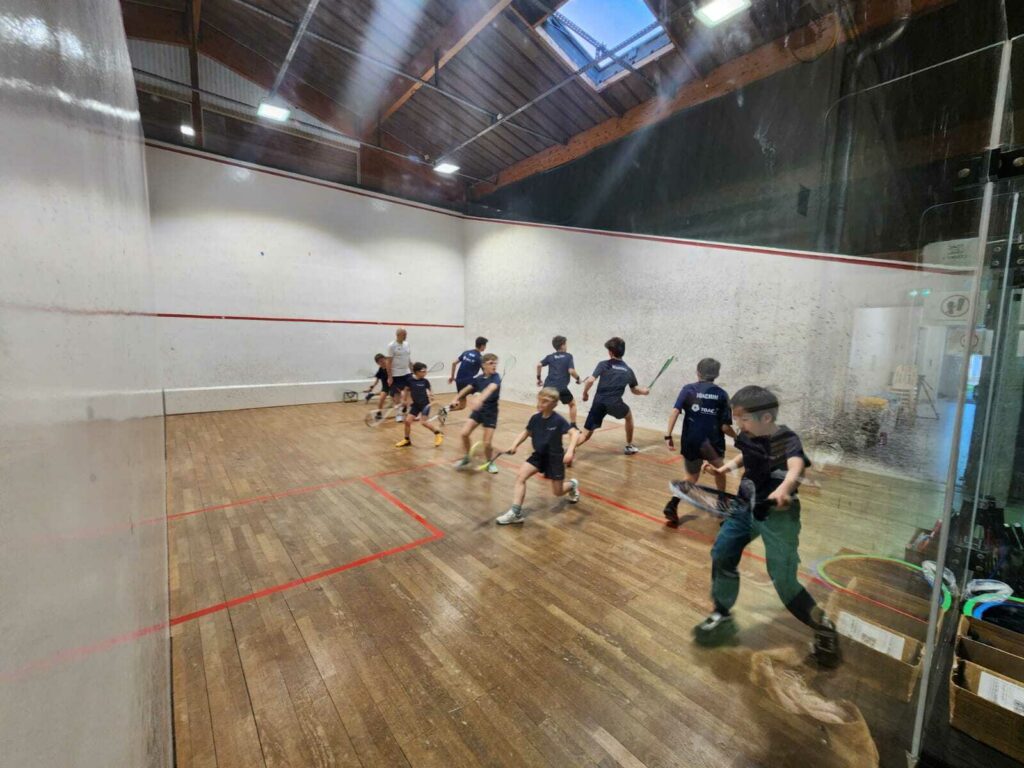 TOAC Squash Toulouse visite Emmanuel Crouin Ecole de Squash Entrainement Enfants