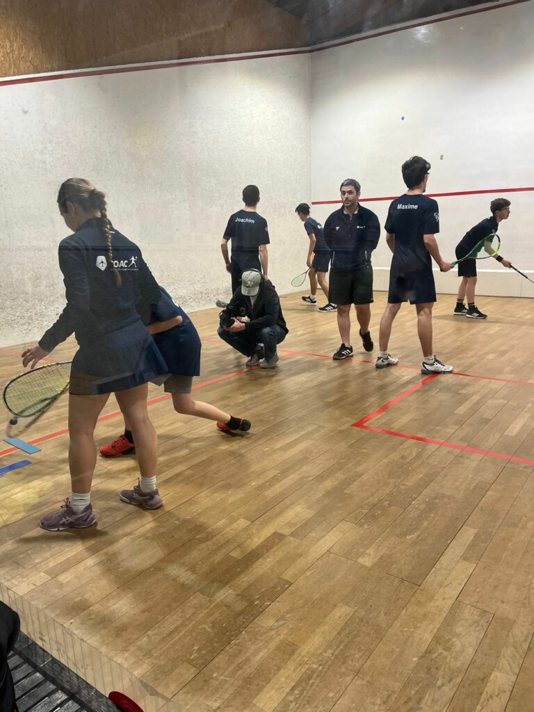 TOAC Squash Toulouse visite Victor Crouin Ecole de Squash Ados Entrainement