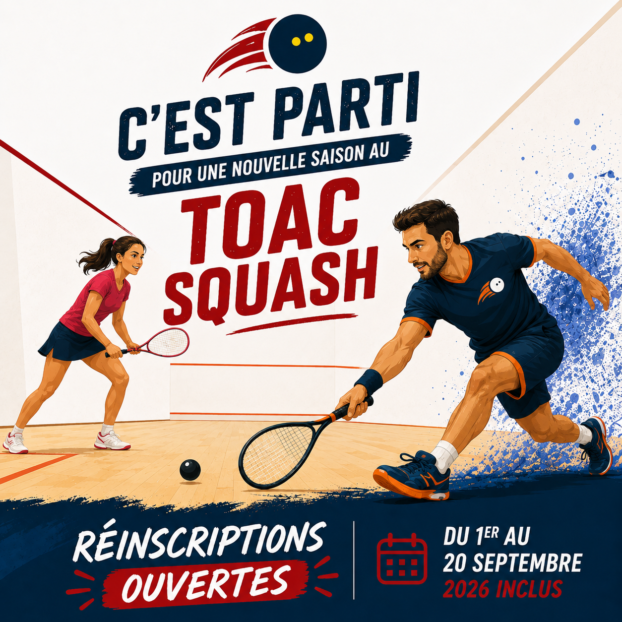 TOAC Squash Toulouse Inscription 2026 2027